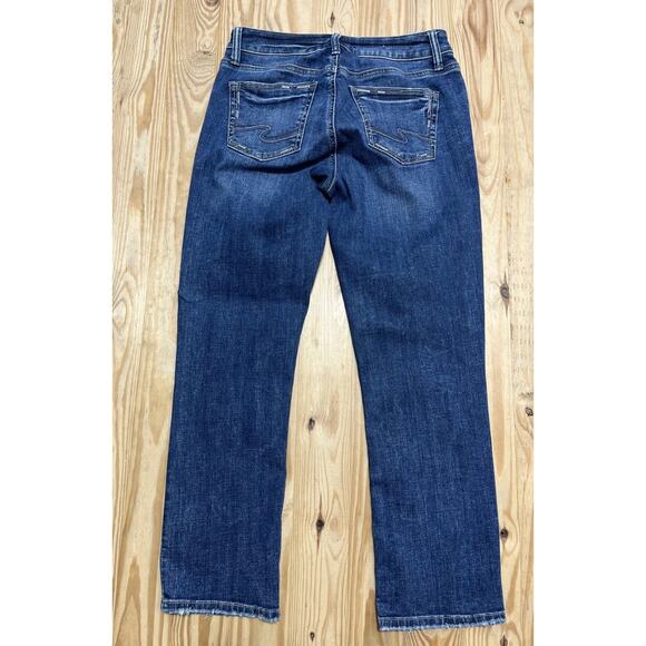 Silver Jeans Suki Capri Cotton Blend Selvedge Denim Women's Size 28x23.5 - Picture 2 of 7